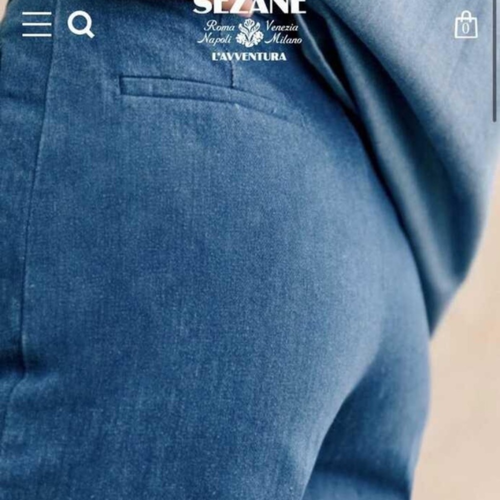 Sezane High Rise Blue Jeans - Picture 2 of 7